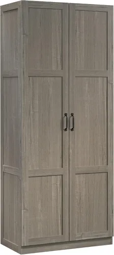 Vista 11 de Sauder Gabinete de almacenamiento alto, negro, 4 estantes ajustables, uso en varias habitaciones