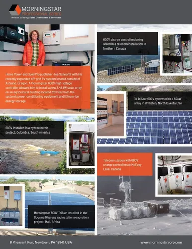 Vista 3 de Morningstar Tristar MPPT 600V Controlador de carga solar con caja