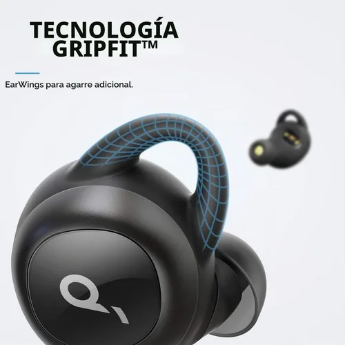Vista 5 de Soundcore Liberty True - Audífonos inalámbricos, 100 horas de reproducción, sonido de grafeno, carga rápida, ajuste seguro, Bluetooth 5, fácil