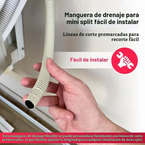 Vista 6 de Manguera de drenaje dividida sin conductos HVAC - Línea de condensado