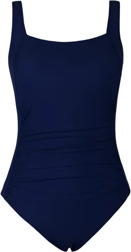 Vista 2 de Hilor - Traje de baño drapeado de una pieza para mujer, estilo vintage, con control de abdomen