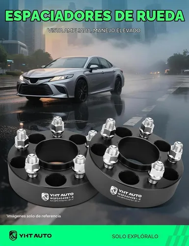 Vista 2 de YHTAUTO 5x4.5 Espaciadores de rueda centrados en buje de 3.8 cm Compatibles con modelos Ford, Lincoln, Explorer, Mustang, GT, Aviator 5x114.3