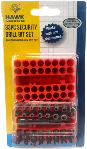 Vista 7 de Juego de 33 brocas de seguridad a prueba de manipulaciones y resistentes Construcción de cromo Vandium Incluye hexagonal SAE, hexagonal métrico