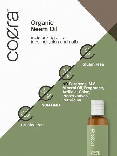 Vista 5 de Coera Aceite de neem para piel, cabello y uñas, 4 onzas líquidas, certificado orgánico, libre de parabenos, SLS y fragancias