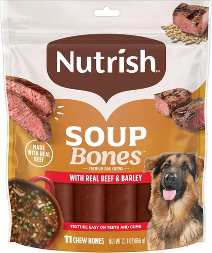 Vista 11 de Rachael Ray Nutrish - Tiras masticables para perros con sabor a sopa de huesos de mayor duración Rawhide-Free, Contains No Artificial Flavors or