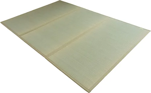 Vista 13 de FULI Colchón de tatami japonés, tapete Igusa (hierba 100% japonesa Rush) se pliega en tres, fabricado en Japón (natural, individual)