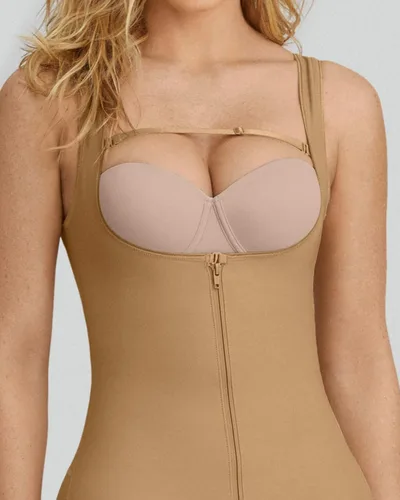 Vista 4 de Leonisa Women's Braless Body Shapewear with Thigh Slimmer High Compression