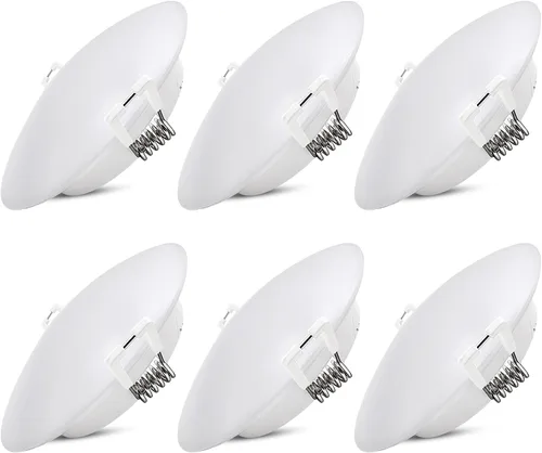 Vista 11 de Lámpara de techo empotrable LED de 12 voltios, luz de disco de 3 pulgadas, regulable 4 W 3500 K blanco cálido, luz interior de montaje empotrado