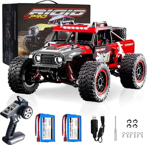 Vista 11 de Coches RC 1:16 Escala Auto de Control Remoto 50 KMH Alta Velocidad 4WD Camión RC para Niños Adultos Niños 2.4 GHz Todo Terreno RC Buggy Fuera