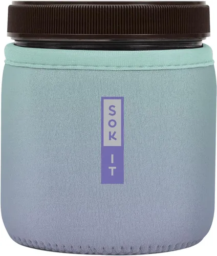 Vista 120 de Sok It IceCreamSok - Funda de neopreno aislada (flores abstractas, pintas de helado cónicas)