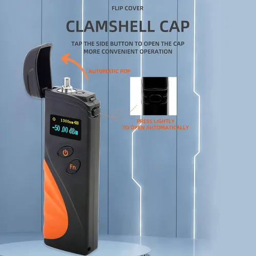 Vista 4 de FTTH Mini Clamshell Probador de cables de fibra Medidor de potencia óptica KTM50 Rango de medición de potencia -50 ~ + 20 dBm