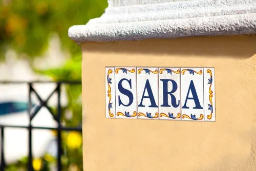Vista 8 de House Numbers, Tile Numbers and Letters, Ceramic Sticker, Crackle Style, Names and Addresses, Crackle Design 5.4 x 10.7 cm