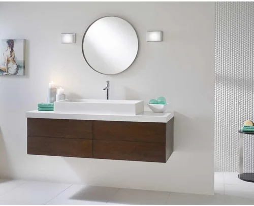 Vista 3 de Progress Lighting Ace LED Collection - Lámpara LED moderna de cristal grabado con 2 luces, cromo pulido