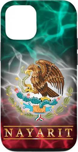 Vista 26 de Funda para iPhone 16 Nayarit con la bandera de México, funda orgullosa de las raíces mexicanas