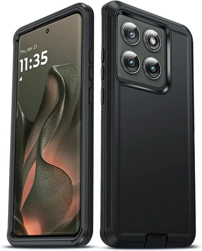 Vista 9 de LeYi Funda para Motorola Edge-2022: 【No es compatible con Edge Plus】 Funda resistente 3 en 1, funda resistente 3 en 1, grado militar, a prueba