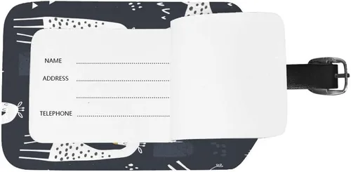 Vista 3 de Guitong Travel Luggage Tag Baggage Tag Backpack Label Suitcase Travel Identifier Smart Leather Animal travel business girls boys family trip