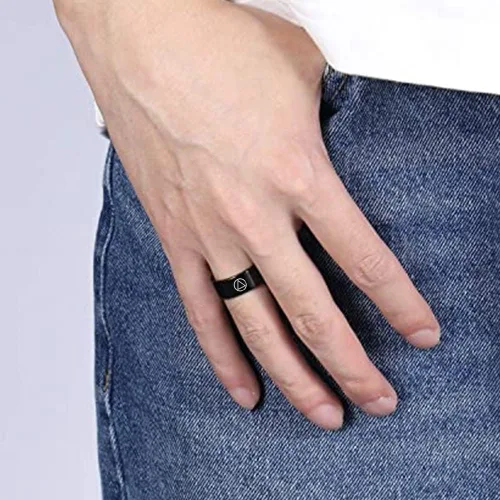 Vista 5 de One Day At A Time Sobriety Gifts - Anillo de acero inoxidable para mujeres y hombres, anillo de recuperación sobria, inspirador, alcohólicos