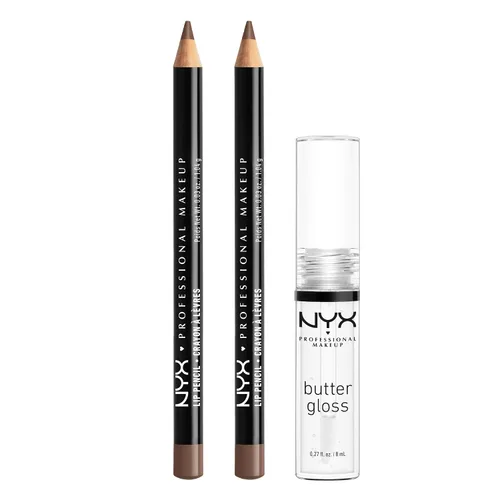 Vista 5 de NYX PROFESSIONAL MAKEUP Lápiz labial delgado, delineador de labios cremoso de larga duración, color rojo intenso (paquete de 2)