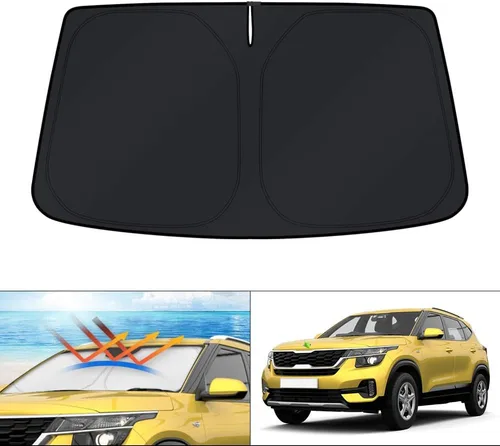 Vista 97 de KUST Parasol para parabrisas para BMW X1 F48 2016, 2017, 2018, 2019, 2020, 2021, 2022, accesorios de ajuste personalizado, parasol plegable