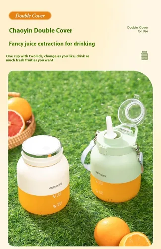 Vista 2 de OSTMARS - Licuadora personal portátil, vaso exprimidor compacto, recargable por USB, capacidad de 16.9 fl oz