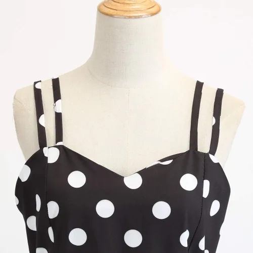 Vista 4 de Vestido vintage con tirantes delgados de los años 50, Audrey Hepburn Rockabilly, vestido de cóctel y fiesta de té y regreso a casa