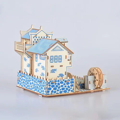 Vista 6 de Rompecabezas 3D para niños, rompecabezas para adultos, modelo de café, rompecabezas para niños, juguetes de bricolaje para artes y manualidades