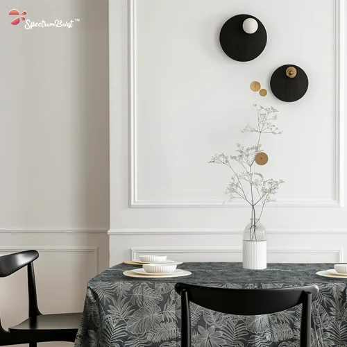 Vista 4 de Mantel desechable de 4 piezas con hojas doradas, manteles rectangulares de plástico elegantes de alta calidad para cumpleaños, jubilación, ducha