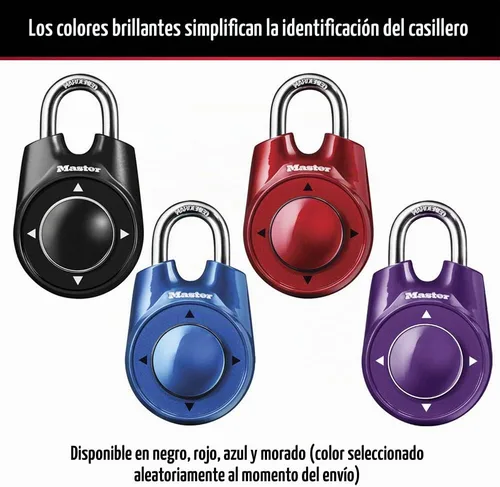 Vista 4 de Master Lock Locker Locker Lock configura su propio candado de combinación direccional, 1 paquete, colores surtidos