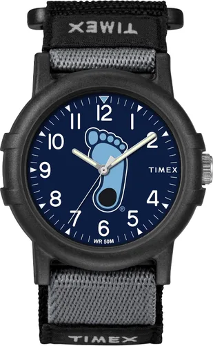 Vista 43 de Timex Reloj unisex Collegiate Recruit de 1.496 in - Tennessee Volunteers con correa de tela negra