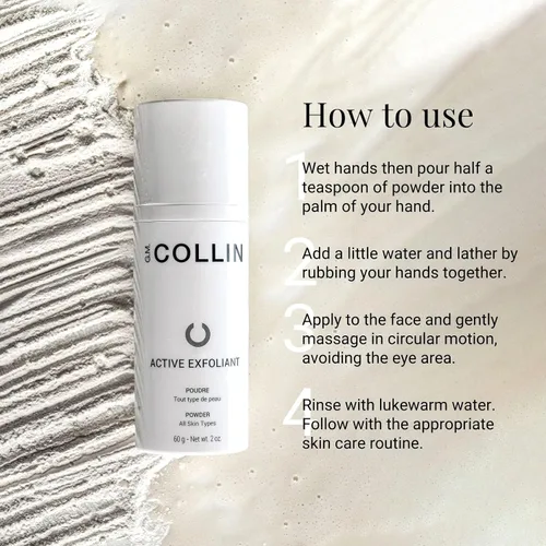 Vista 6 de G.M. COLLIN Polvo exfoliante activo Limpiador facial exfoliante con ácido salicílico y enzima de papaya Exfoliante facial diario suave