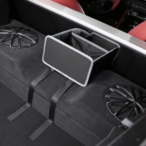 Vista 4 de Daeiclru Organizador de asiento de coche para Toyota Supra GR A90 A91 MK5 2018-2022, bolsa de almacenamiento entre asiento, accesorios organizadores
