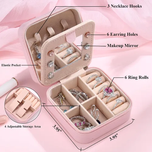 Vista 3 de Parima Back to School Jewelry Case - Teacher Must Haves Jewelry Box, Teacher Gifts for Women Teacher Appreciation Gifts Retirement Gifts for Women