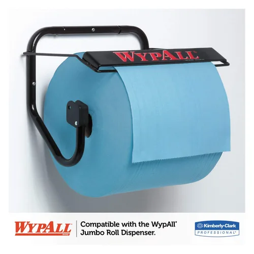 Vista 6 de Kimberly-Clark 41043 X80 Limpiaparabrisas con HYDROKNIT, rollo jumbo, 12 1/2 x 13 2/5, azul, 475/rollo