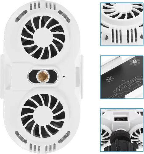 Vista 7 de Phone Cooler with Dual Silent Fans, Semiconductor Cooling Heat Sink