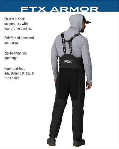 Vista 3 de FROGG TOGGS FTX Armor Premium - Baberos de pesca impermeables para hombre, color azul océano, talla S
