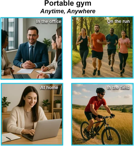 Vista 7 de Estimulador muscular EMS, estimulador ABS, cinturón de tonificación abdominal, equipo de entrenamiento de fitness para oficina en casa para abdomen