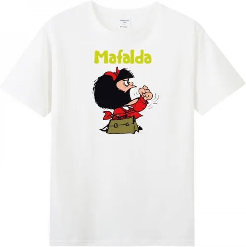 Vista 9 de Camiseta de manga corta Mafalda Fighting para mujeres adultas Negro