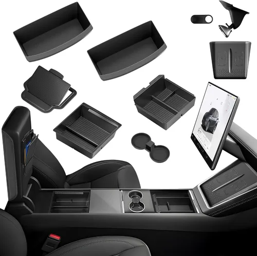 Vista 12 de Organizador de consola de 6 piezas para accesorios Tesla modelo Y/3