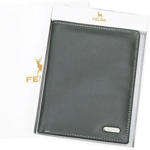 Vista 3 de Rfid - Funda para pasaporte de piel auténtica con organizador de tarjetas de crédito, Gris Multi), 5.06E+12