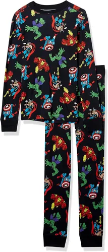 Vista 3 de Tienda Essentials Disney Marvel Star Wars Conjuntos de pijamas de algodón con corte ajustado para hombres