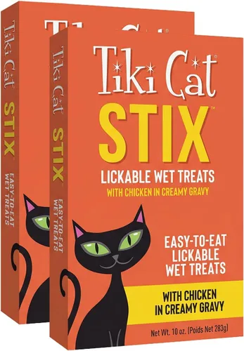 Vista 9 de Tiki Cat Stix - Golosinas húmedas para gatos, pollo, caja de 10 onzas
