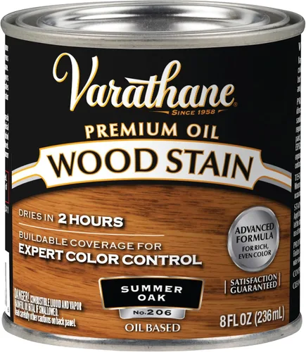 Vista 16 de 1 cuarto de galón Rust-Oleum Brands 211728H Gunstock Varathane - Tinte para madera interior a base de aceite (paquete de 2)