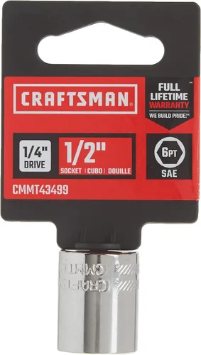 Vista 4 de Llave poco profunda CRAFTSMAN, SAE, accionamiento de 1/4 de pulgada, 1/2 de pulgada, 6 puntas (CMMT43499)