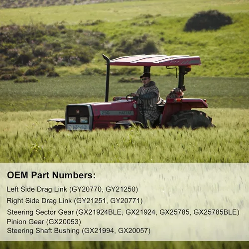 Vista 3 de Kit de Eslabón de Arrastre del Sector de Dirección Misakomo, Kit de Barra de Dirección de 19 Dientes Compatible con Cortacésped John Deere D110 D120