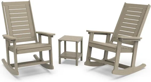 Vista 46 de GREENVINES Oversized Outdoor Rocking Chair, HDPE Rocker, Aqua