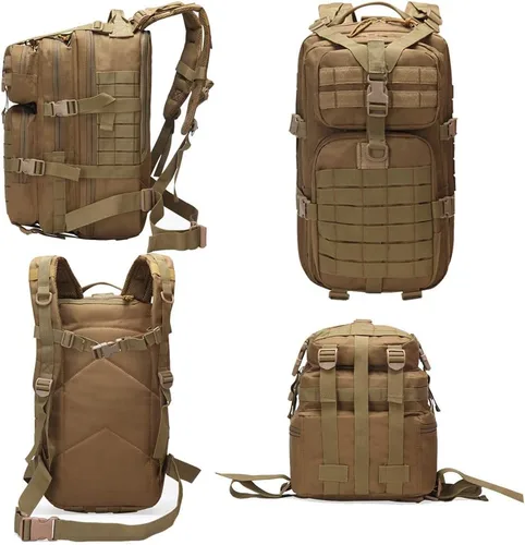 Vista 3 de Mochila táctica 45L 3 días Bug Out Molle Survival Mochila, ACU, Sistema Molle