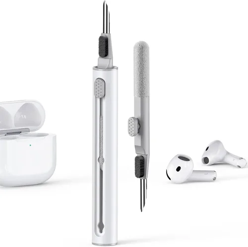 Vista 8 de Kit de limpieza Inesore para Airpods Pro Serie 3 2 1, herramienta de pluma de limpieza multifunción para auriculares, altavoces de iPhone A-blanco