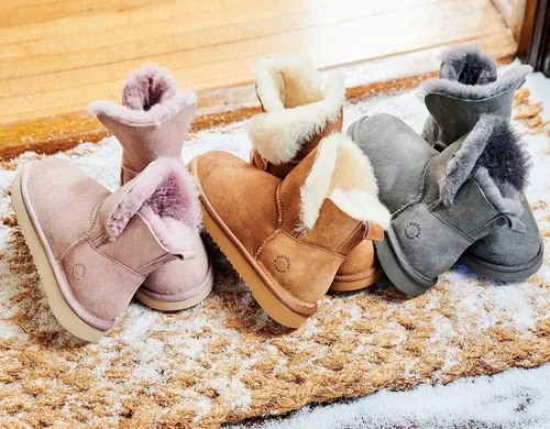 Vista 6 de Dearfoams Fireside Perth Shearling - Pantuflas de bota, forro de piel de oveja, para mujer