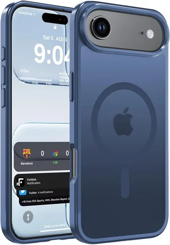 Vista 70 de WRJ Funda magnética mate para iPhone Air de 6.5 pulgadas, [compatible con Magsafe] [protección contra caídas de grado militar], delgada Negro
