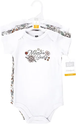 Vista 233 de Hudson Baby baby-girls Cotton Bodysuits 3-pack